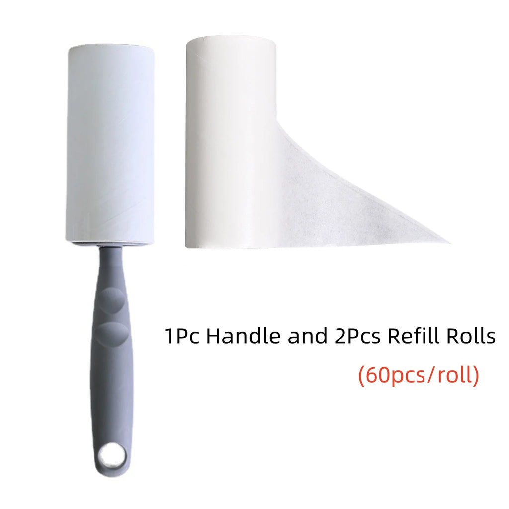 Lint Roller With Refills Sticky Remover Hair Pet Dog Clothes Sofa Dust Remover Replaceable Roll Brush