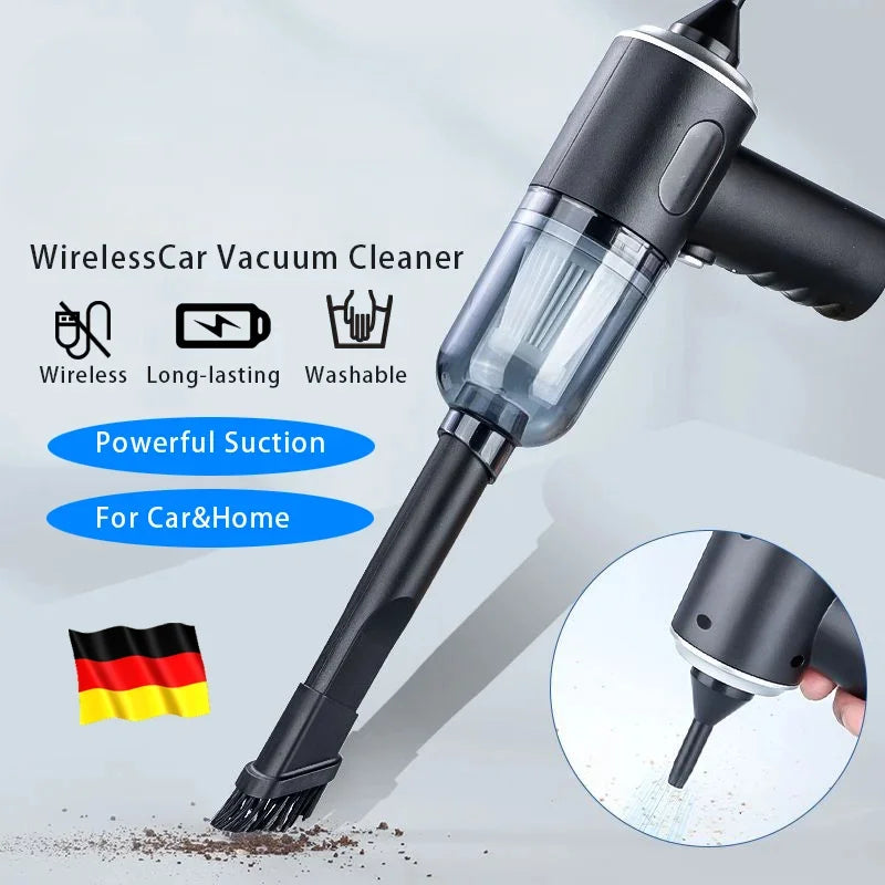 9000Pa Wireless Car Vacuum Cleaner USB Charging 1200mAh Portable Mini Wet and Dry Vacuum Cleaner
