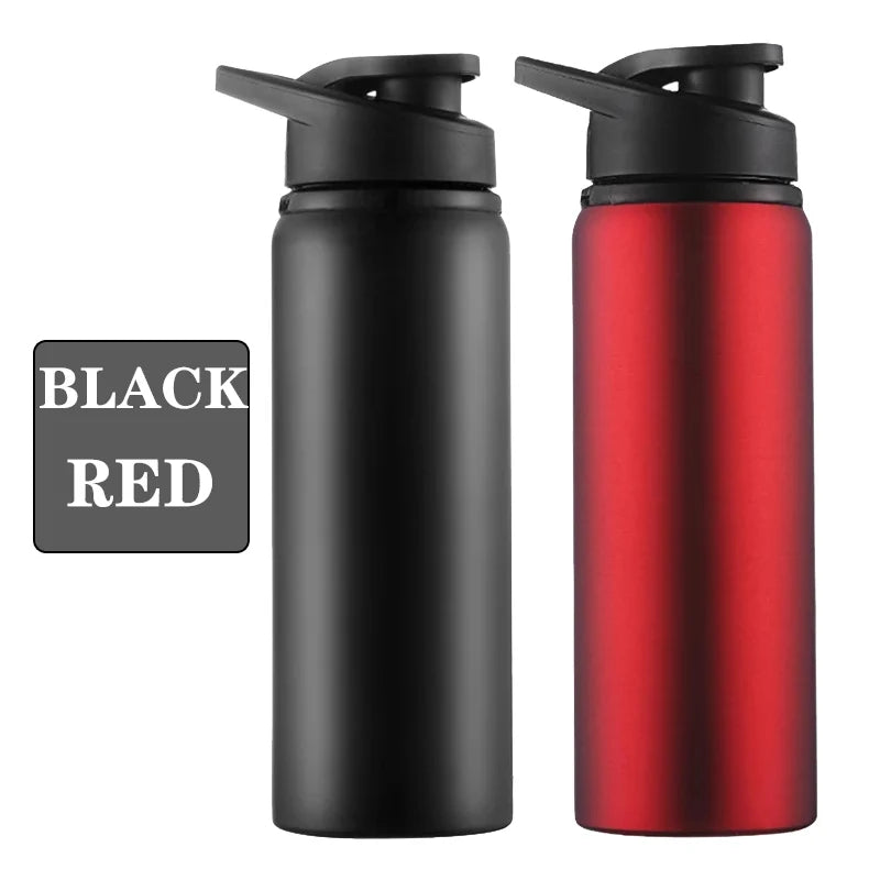 Metal Portable Water Bottle Leakproof Reusable Outdoor Sports Cup for Cycling Hiking Gym Travel