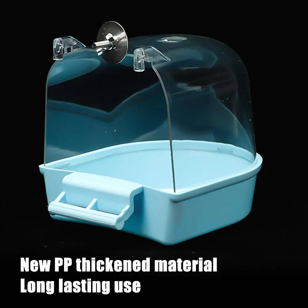 Clear Hanging Bird Bath for Cage  Bird Cage Accessories  Bathtub