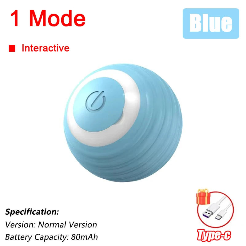 New Cat Interactive Ball Toy Automatic Rolling Ball Faux Tail Rechargeable Smart Pet Electric Toy Dog Cat Training