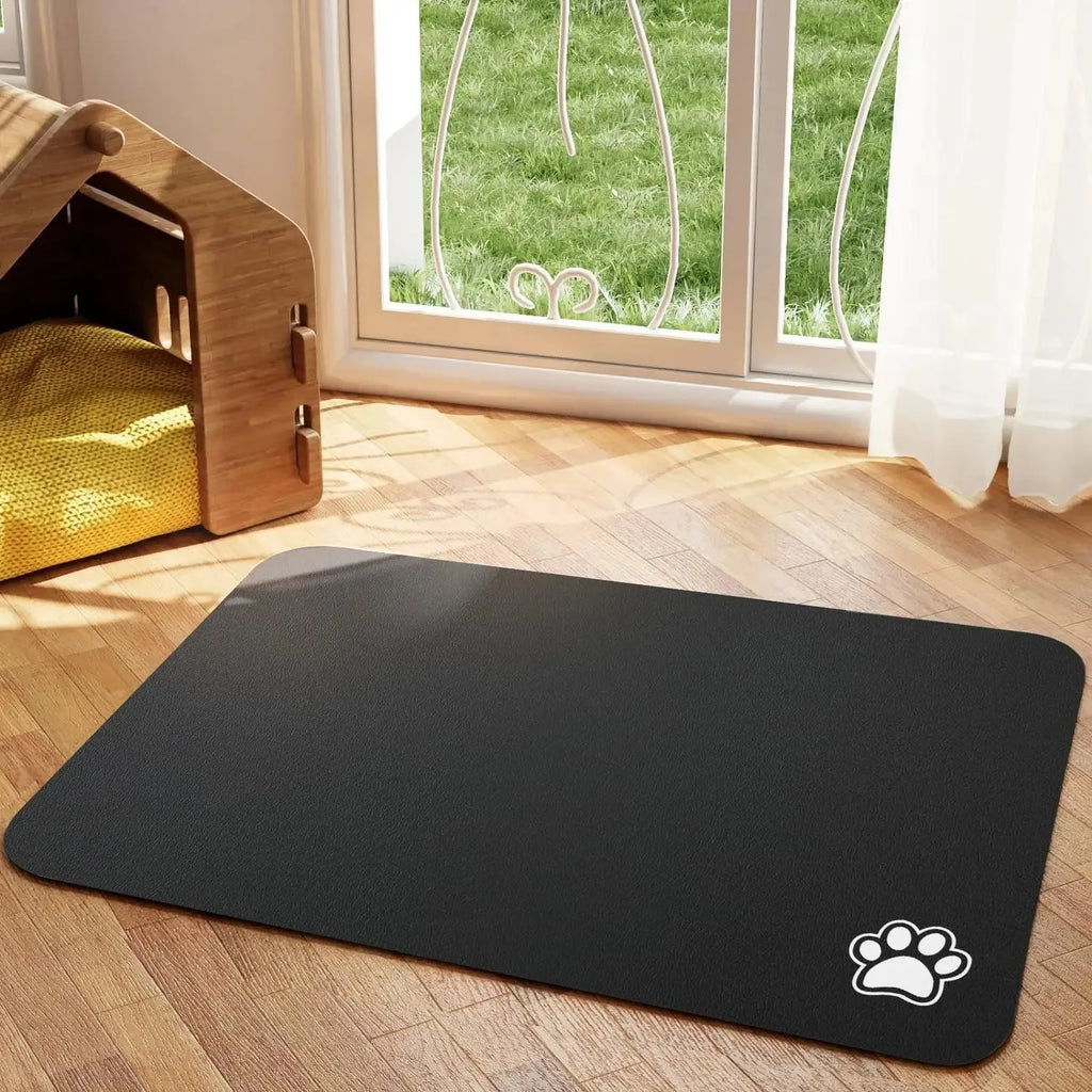 Pet Feeding Mat Absorbent Dog Cat Mat for Food and Water Easy to Clean Pet Placemats Quick Dry Mat for Messy Drinkers