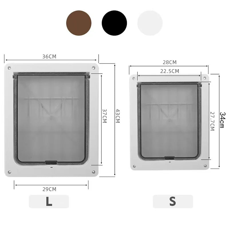 Strong Lockable Dog Door with Privacy Protection Flap Pet Dog Door For Big Small Dogs Pet Safety Doors Easy to Install