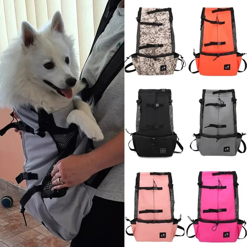 Strong Nylon Dog Carrier Backpack for Small Medium Dogs High Quality Breathable Cycling Backpack for Outdoor