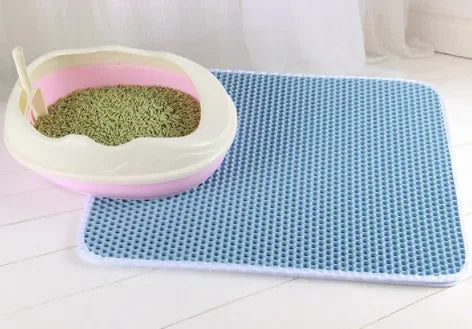 Cat Litter Mat With Gift Double Layer Waterproof Litter Box Mat Non-slip Sand Cat Pad Washable