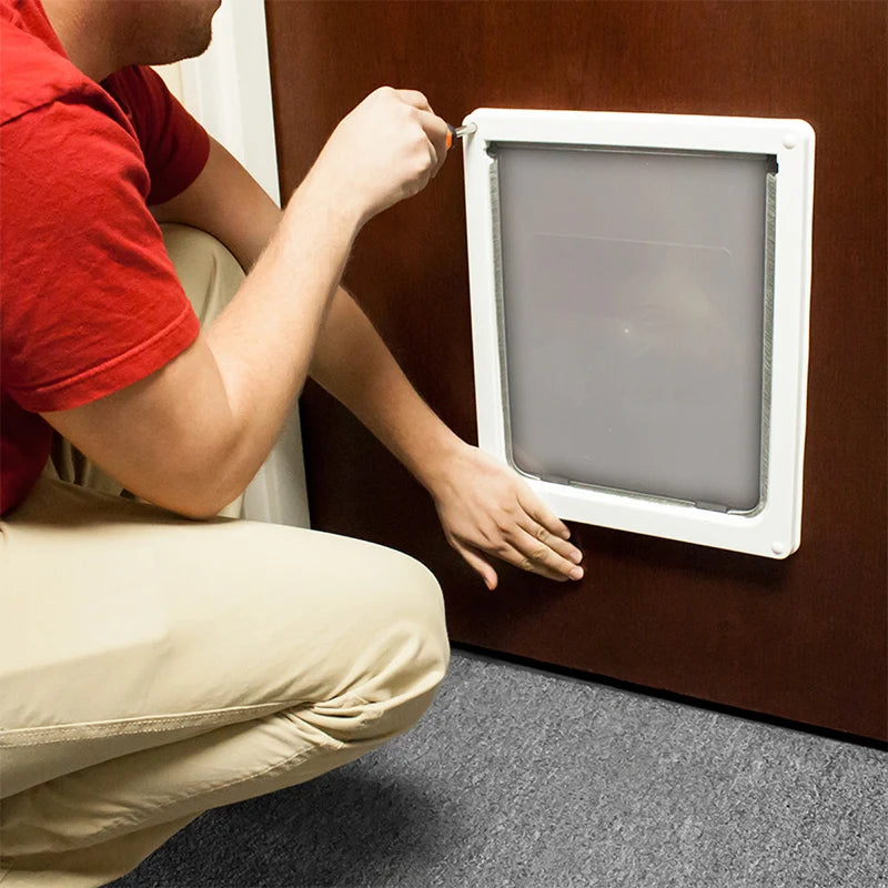 Strong Lockable Dog Door with Privacy Protection Flap Pet Dog Door For Big Small Dogs Pet Safety Doors Easy to Install