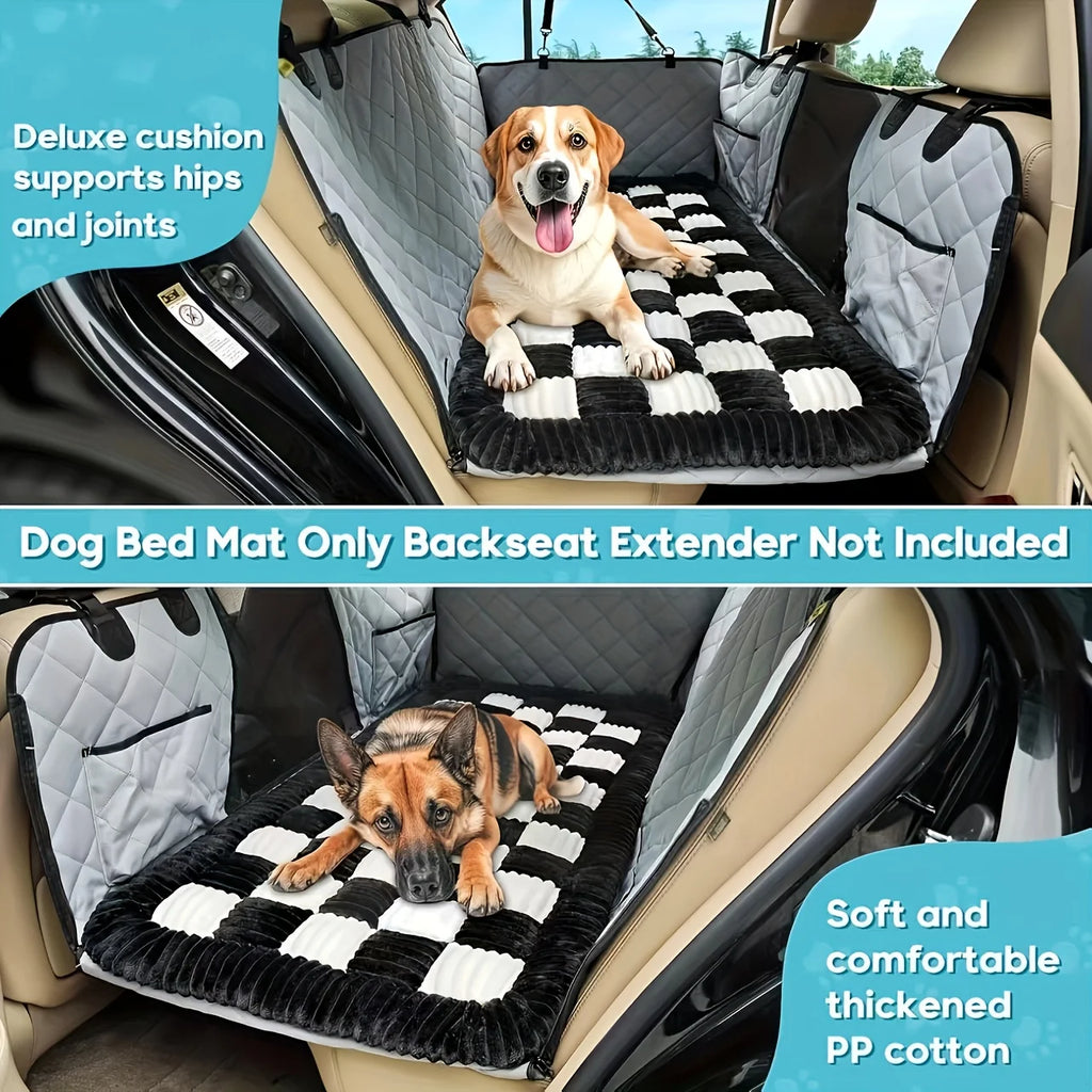 1 Dog Car Mat, Non-Slip Rear Seat Extender Pet Mat, Mesh Dog Bed Suitable for Suvs and Sedans, Bite-Resistant, Easy to Clean, Scratch-Resistant, Comfortable Travel Mat