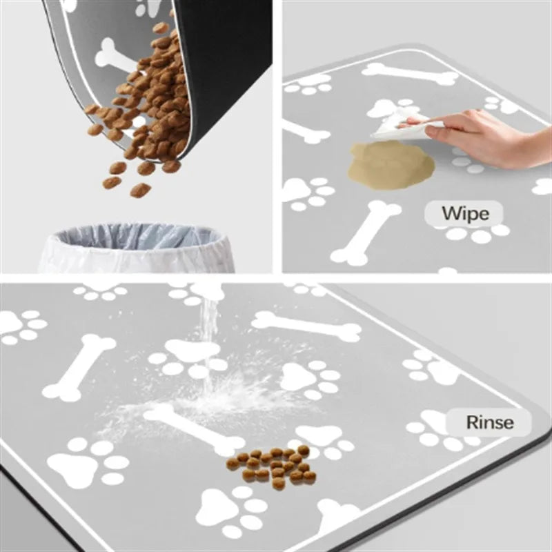 Pet supplies mat cat dog Feeding Mat Pet Placemat for Food Water Bowl with Waterproof Quick-drying diatom ooze floor mat