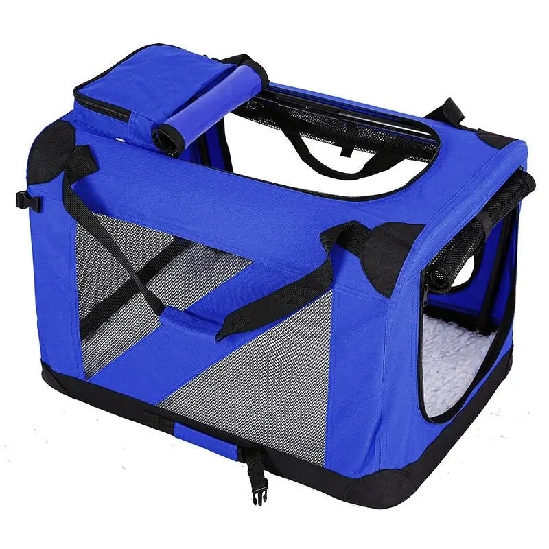 Dog Cage Car Kennel Outing Pet Luggage Car Travel Cage Folding Medium and Large