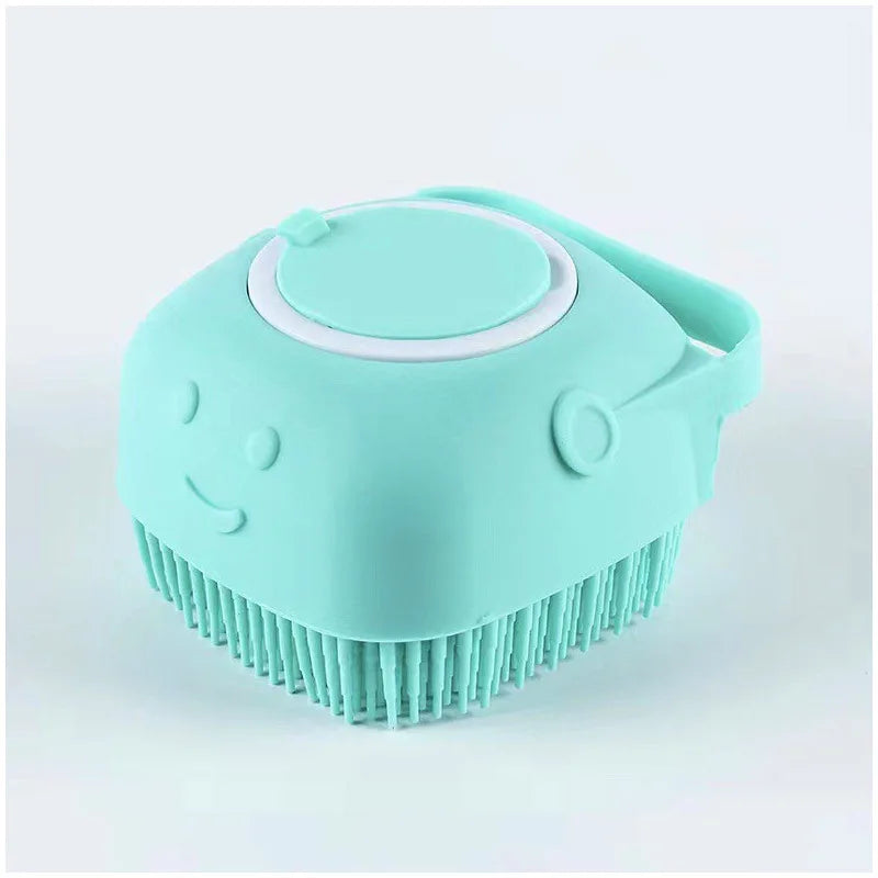 Puppy Big Dog Cat Bath Massage Gloves Brush Soft Safety Silicone