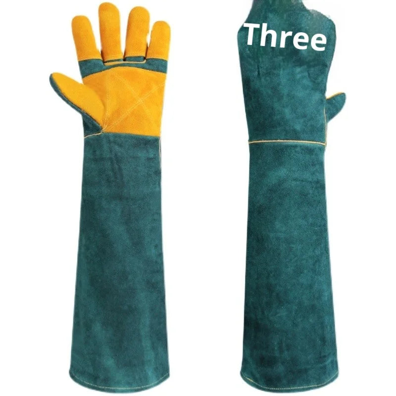 Pet Viper Anti-Bite Gloves Dog Training Anti-cat and Dog Scratch Gloves Anti-scratch Scratch Injury Thickened Extended Cowhide