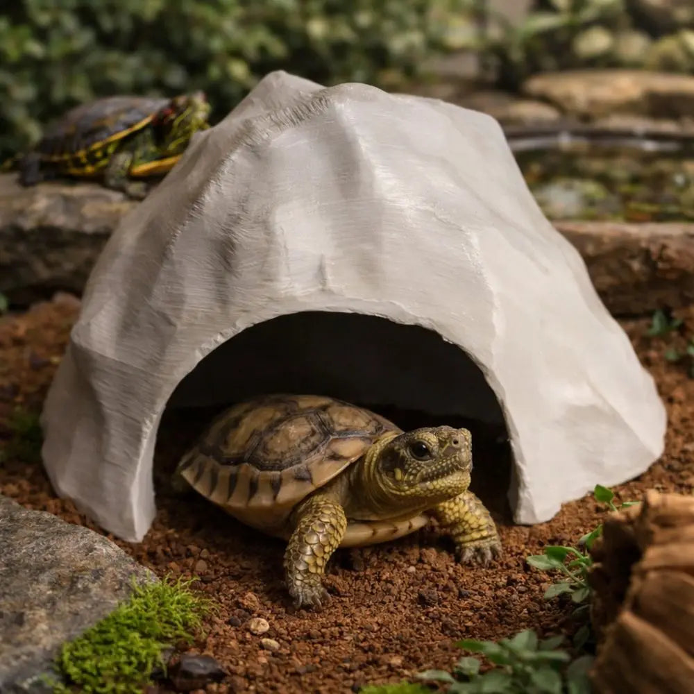 Safe Shelter Plastic 3D Printed Reptile Shelter Stable Artificial Reptile Habitat Realistic Hidden Cave Shelter
