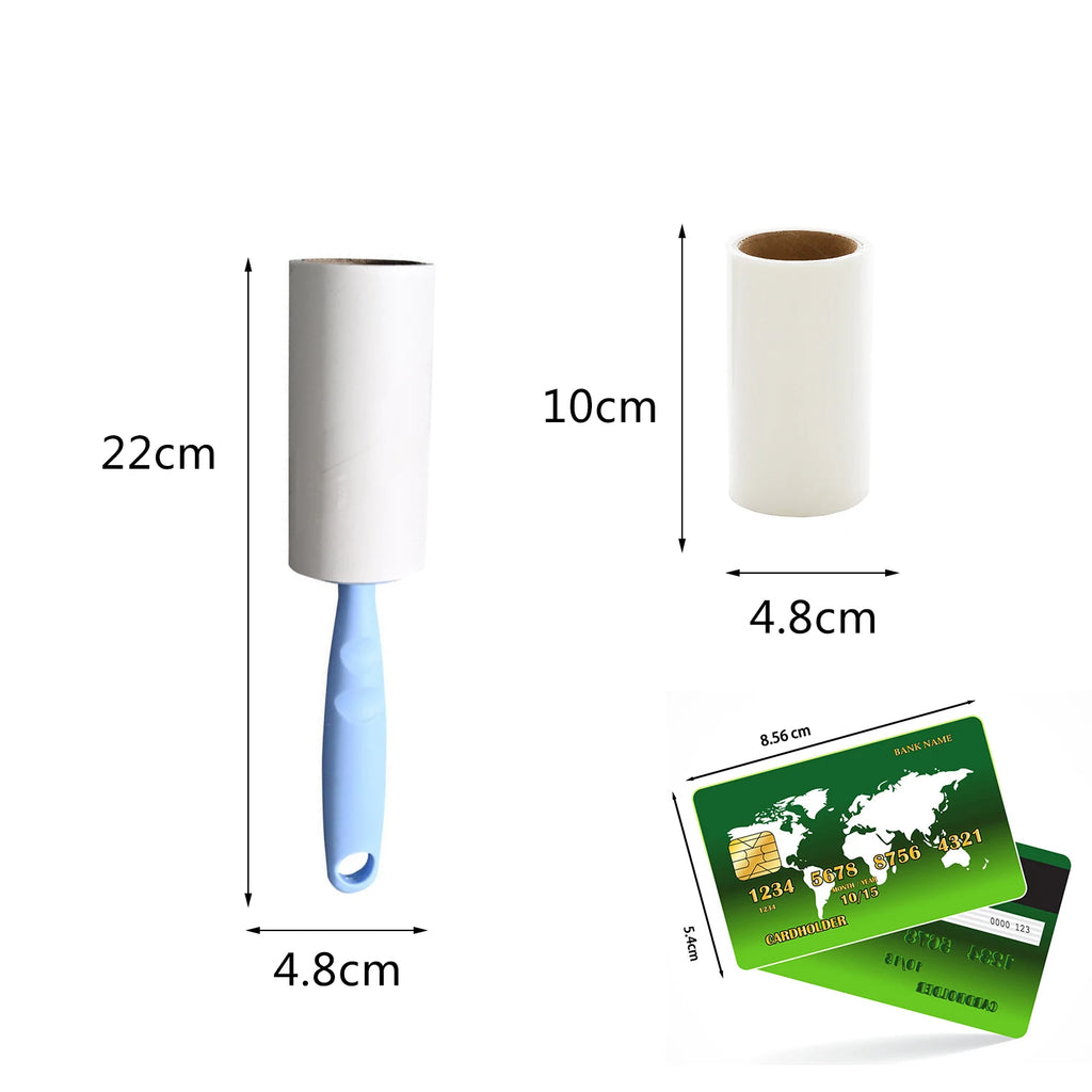 Lint Roller With Refills Sticky Remover Hair Pet Dog Clothes Sofa Dust Remover Replaceable Roll Brush