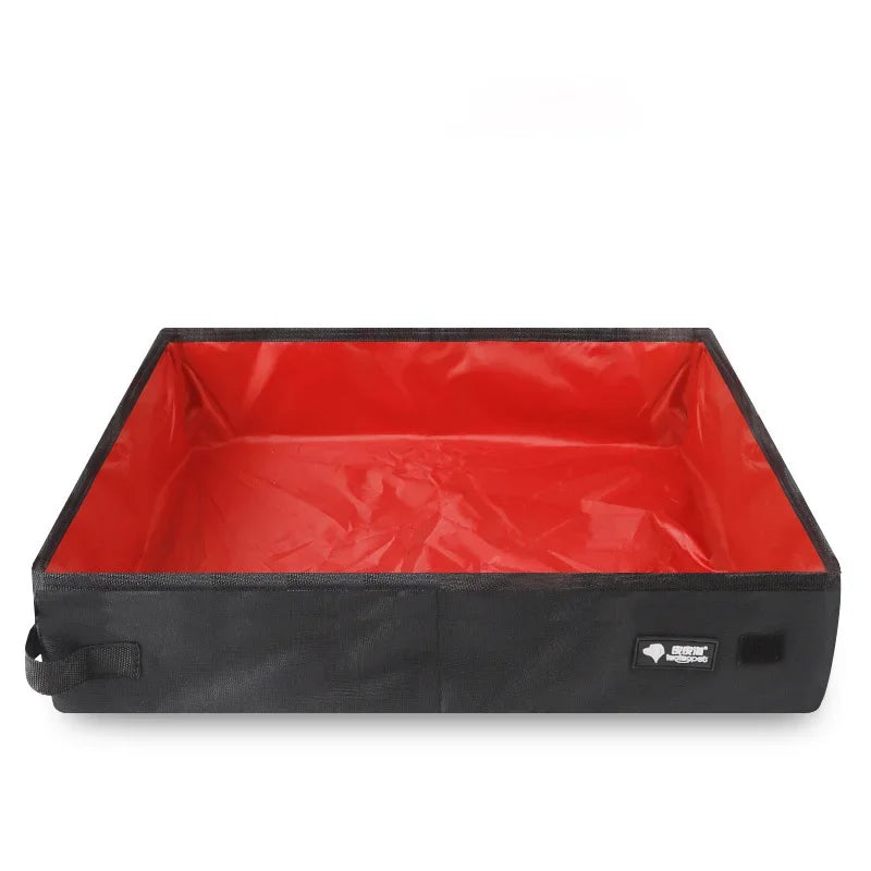 Portable Folding Travel Pet Litter Box Waterproof Outdoor Foldable Cat Litter Box