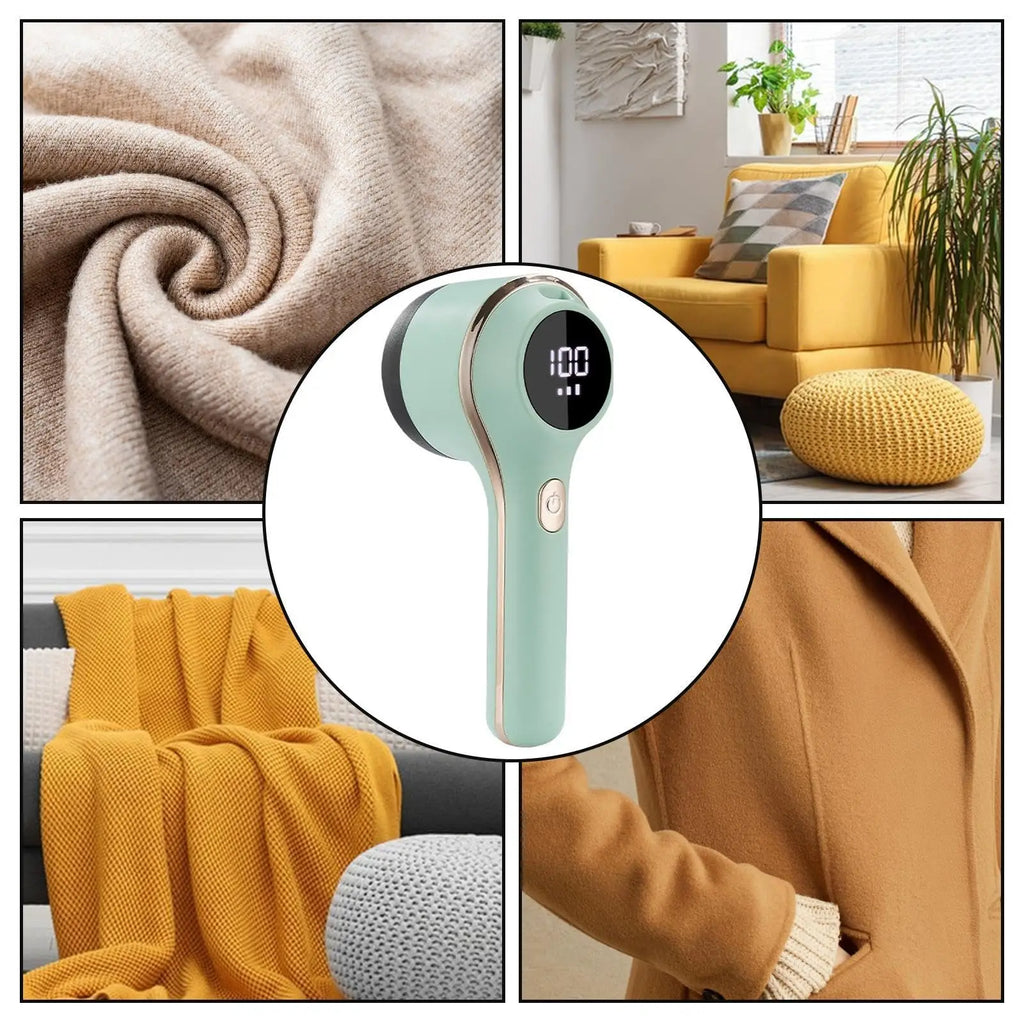 Portable Lint Remover Electric USB Clothes Cleaning Brush with LED Digital