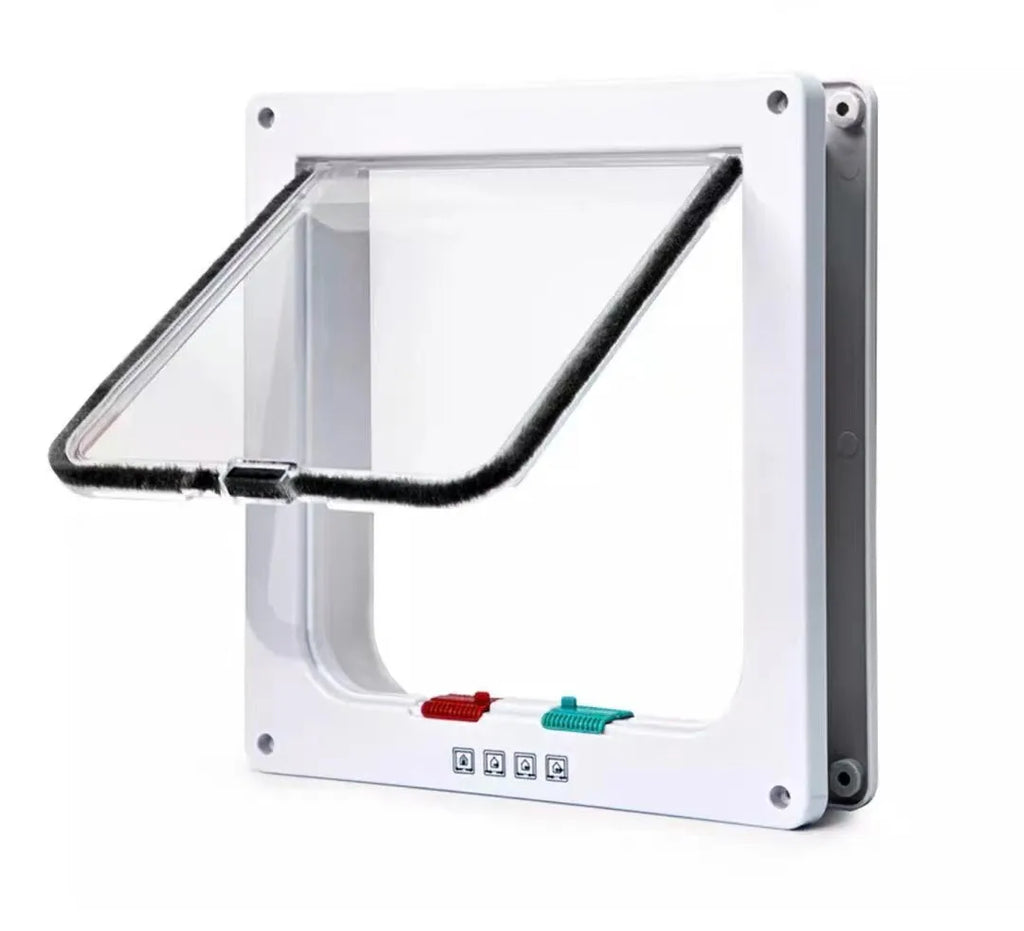 Pet Cat Door  Dog Door  Control Free Entry And Exit Pet Home Practical Two-way Door Safety Flap Door