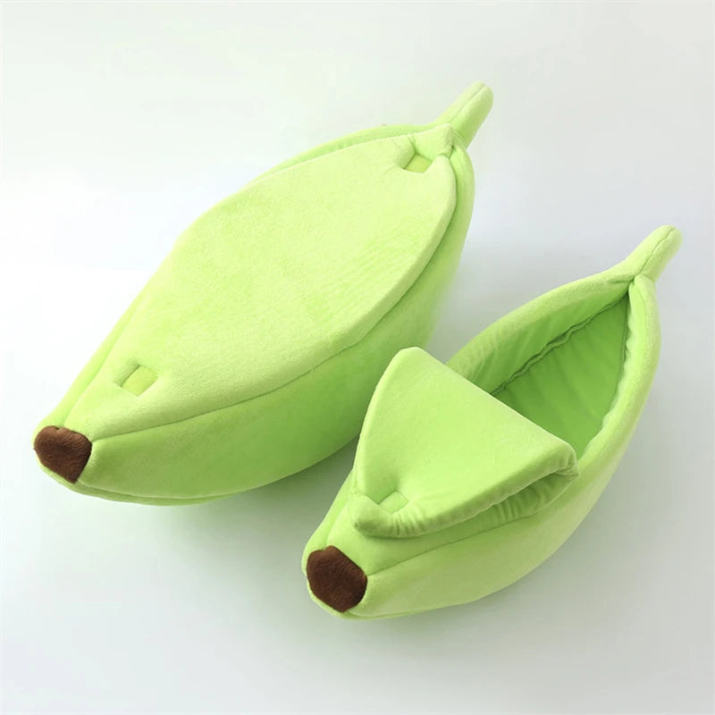 Banana Cat Bed House Funny Cute Cozy Cat Beds Warm Durable Portable Pet Basket Multicolor