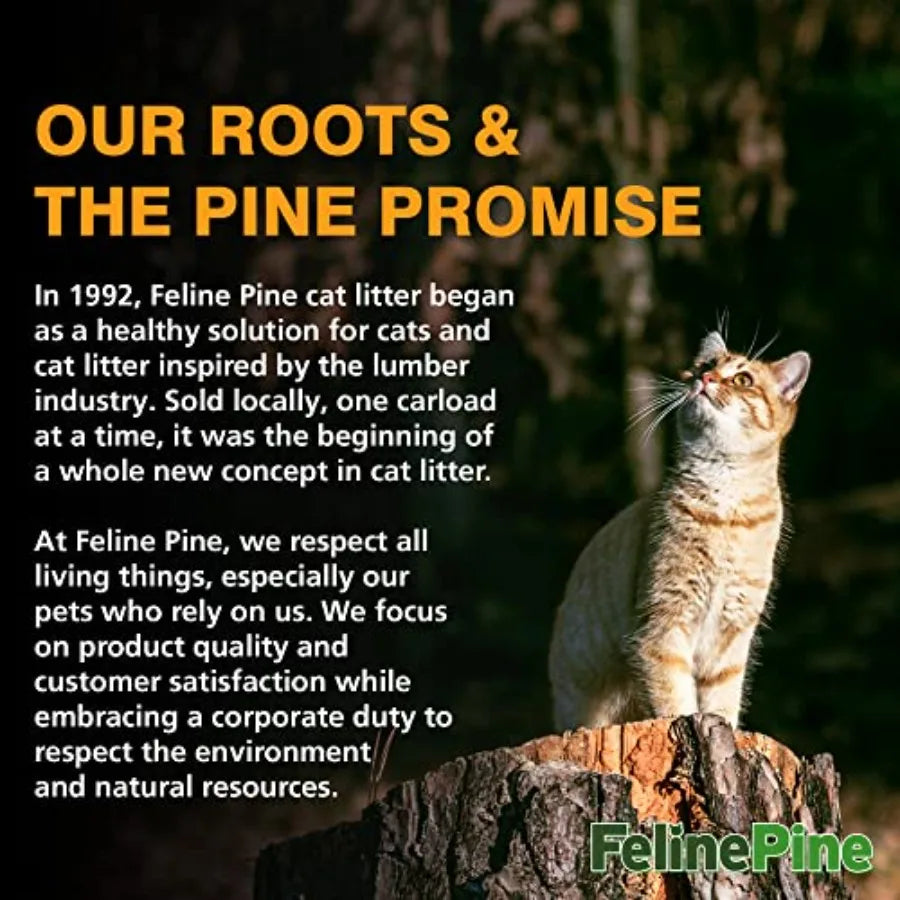 Feline Pine Platinum Non-Clumping Cat Litter 18lb Pack of 2 Natural Scented Premium Wood Pellets for Litter Boxes