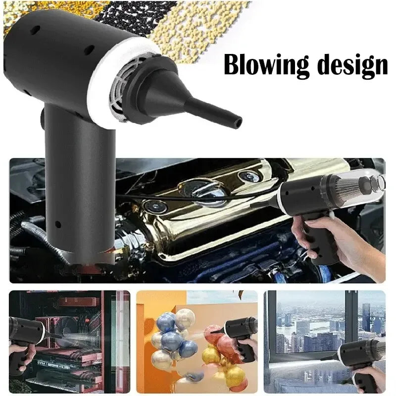9000Pa Wireless Car Vacuum Cleaner USB Charging 1200mAh Portable Mini Wet and Dry Vacuum Cleaner