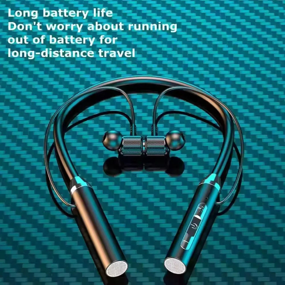 Wireless Bluetooth Earphones Neckband Headphones Gaming  Sports Headset  Waterproof Magnetic Earbud with LED Display