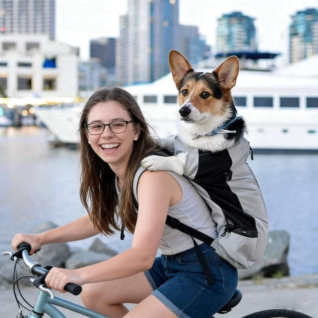 Strong Nylon Dog Carrier Backpack for Small Medium Dogs High Quality Breathable Cycling Backpack for Outdoor