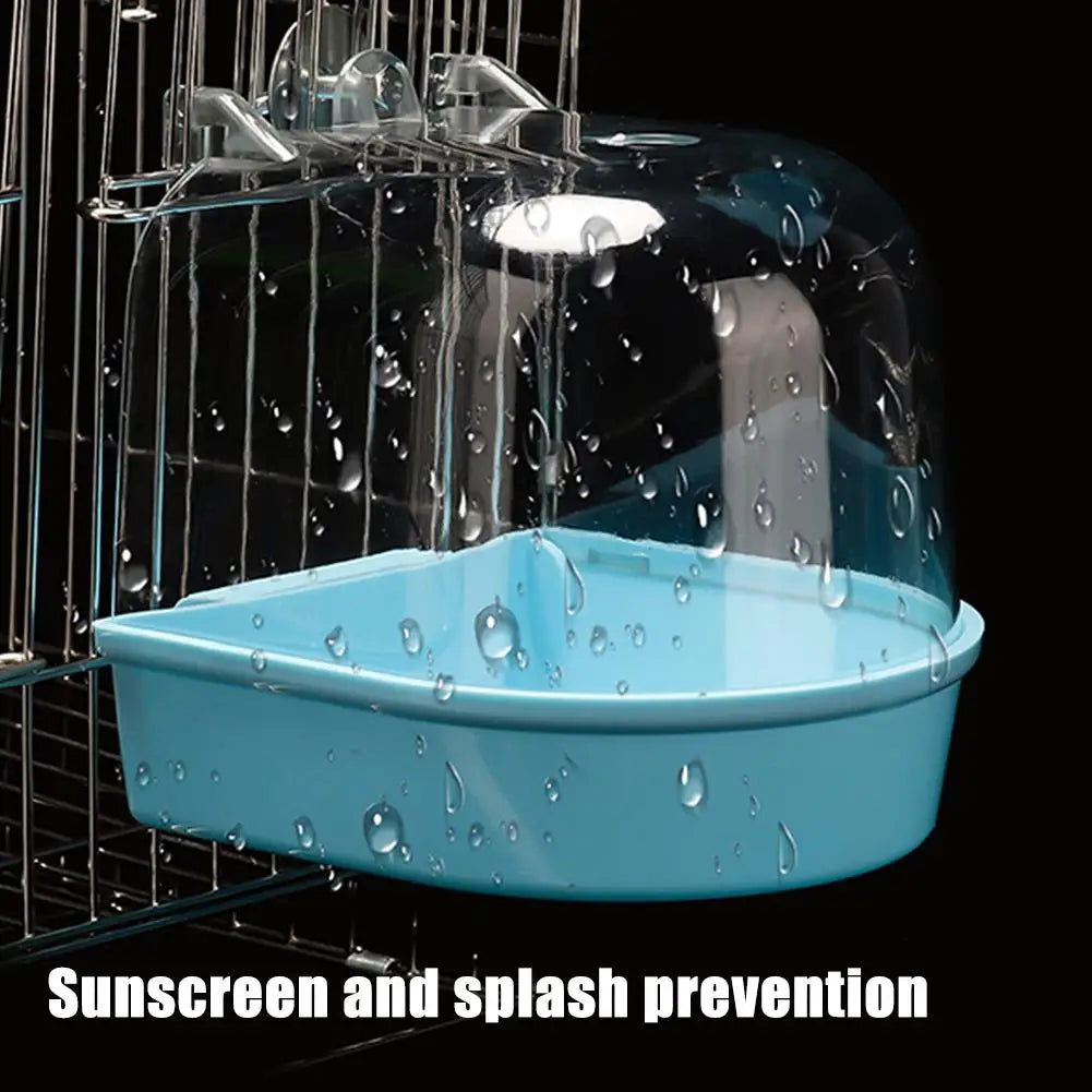 Clear Hanging Bird Bath for Cage  Bird Cage Accessories  Bathtub