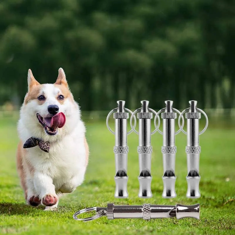 1/2Pcs Dog Whistle To Stop Barking, Adjustable Sound Pitch Dog Whistle With Keychain, Professional Recall Pet