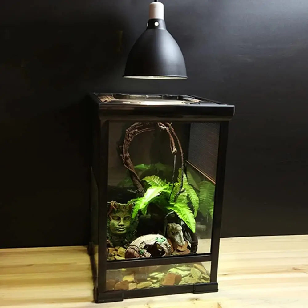 Reptile Pet Heat Lamp Holder Lampshade with Clip for UVA/UVB Bulb 300 Watt Reptile Heating Guard for Lizard Turtle Spider Chick