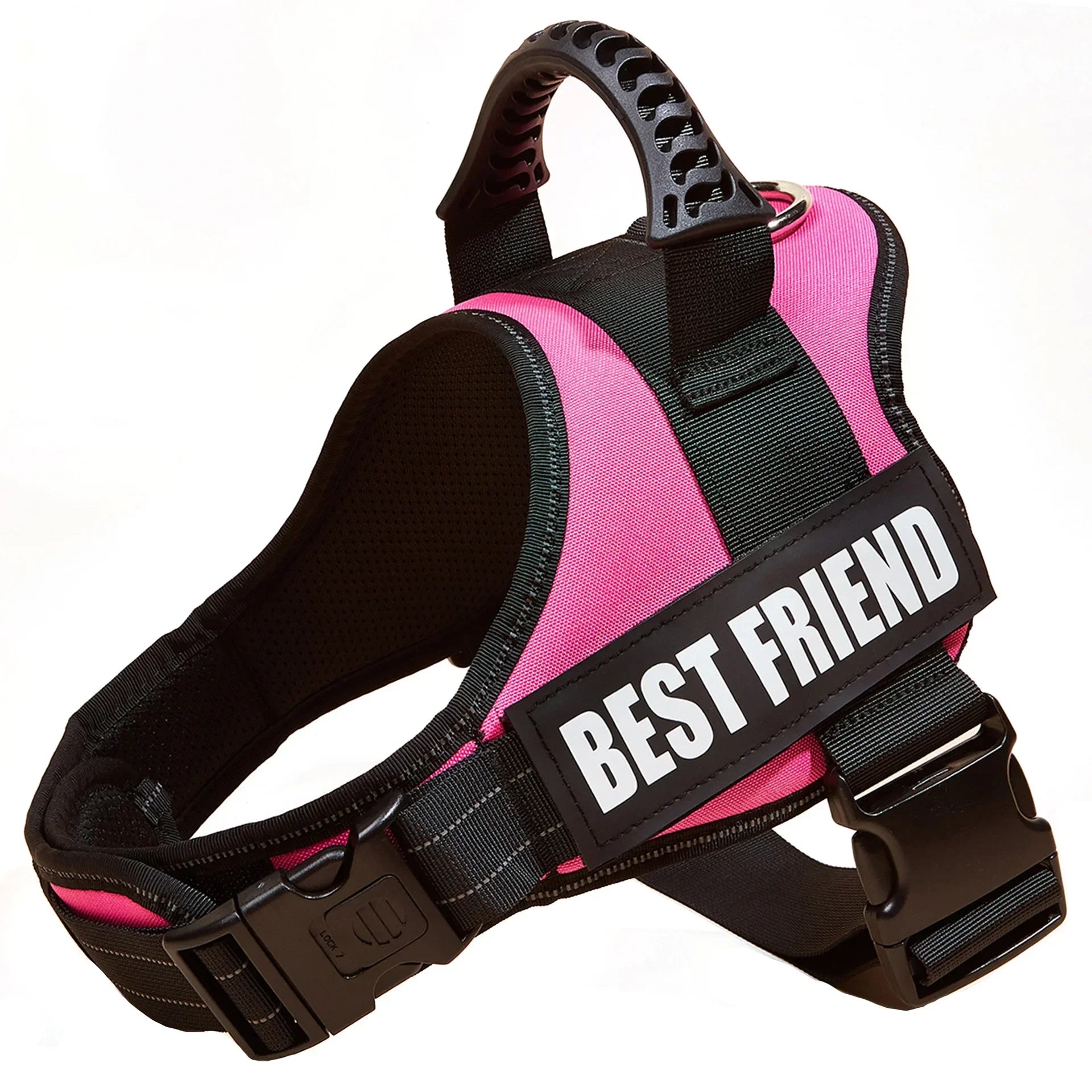 New Dog Harness High Quality Nylon Adjustable Custom ID Dog Name Small Large Dog Vest Harness
