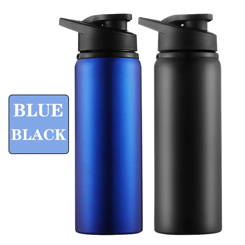 Metal Portable Water Bottle Leakproof Reusable Outdoor Sports Cup for Cycling Hiking Gym Travel