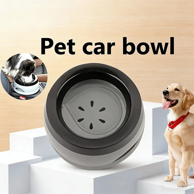Pet Floating Water Bowl for Car Anti-Splash Anti-Overturn Portable Travel Dog Cat Drinking Water Dispenser