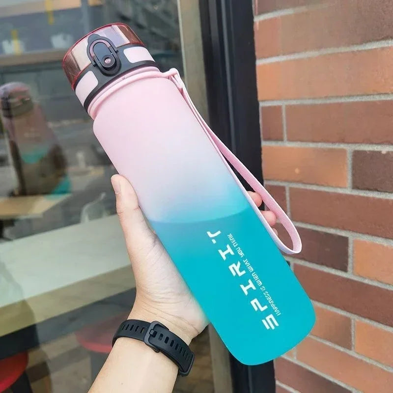 1 Liter Large Capacity Sports Water Bottle Leak Proof Colorful Plastic Cup