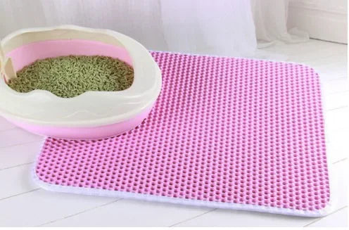 Cat Litter Mat With Gift Double Layer Waterproof Litter Box Mat Non-slip Sand Cat Pad Washable