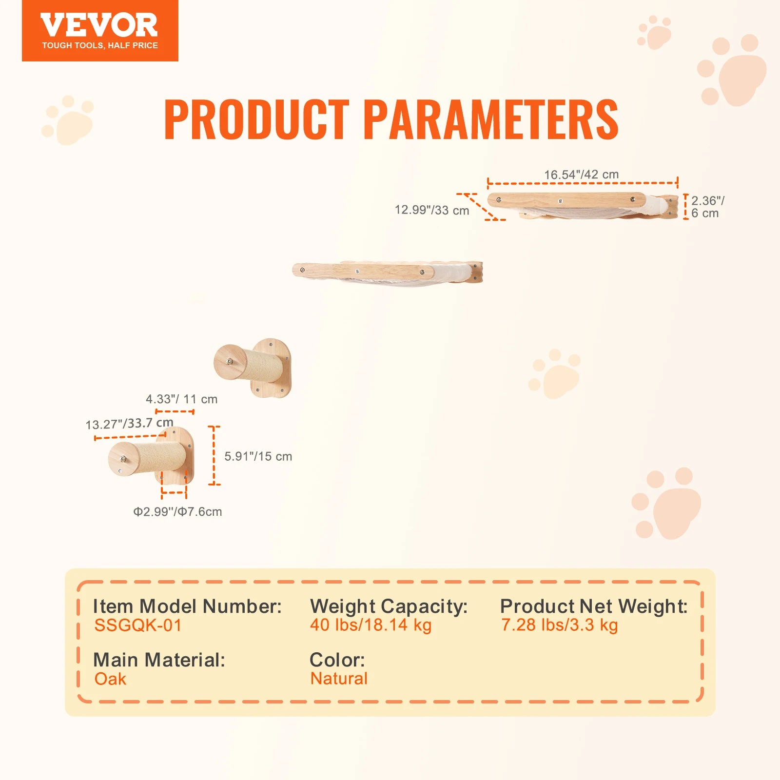 Wall Mounted Cat Wall Shelves and Perches with Jumping Boards Hammocks & Cat Tree