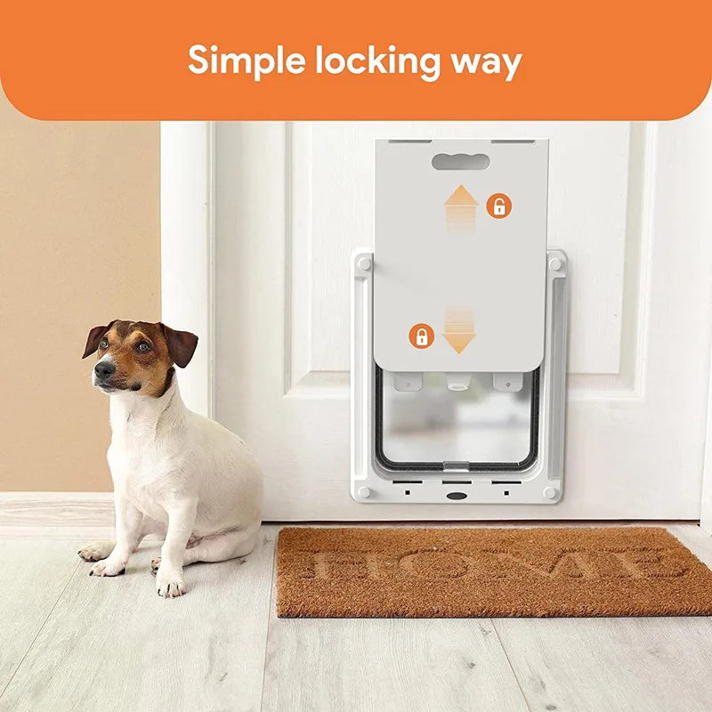 Strong Lockable Dog Door with Privacy Protection Flap Pet Dog Door For Big Small Dogs Pet Safety Doors Easy to Install