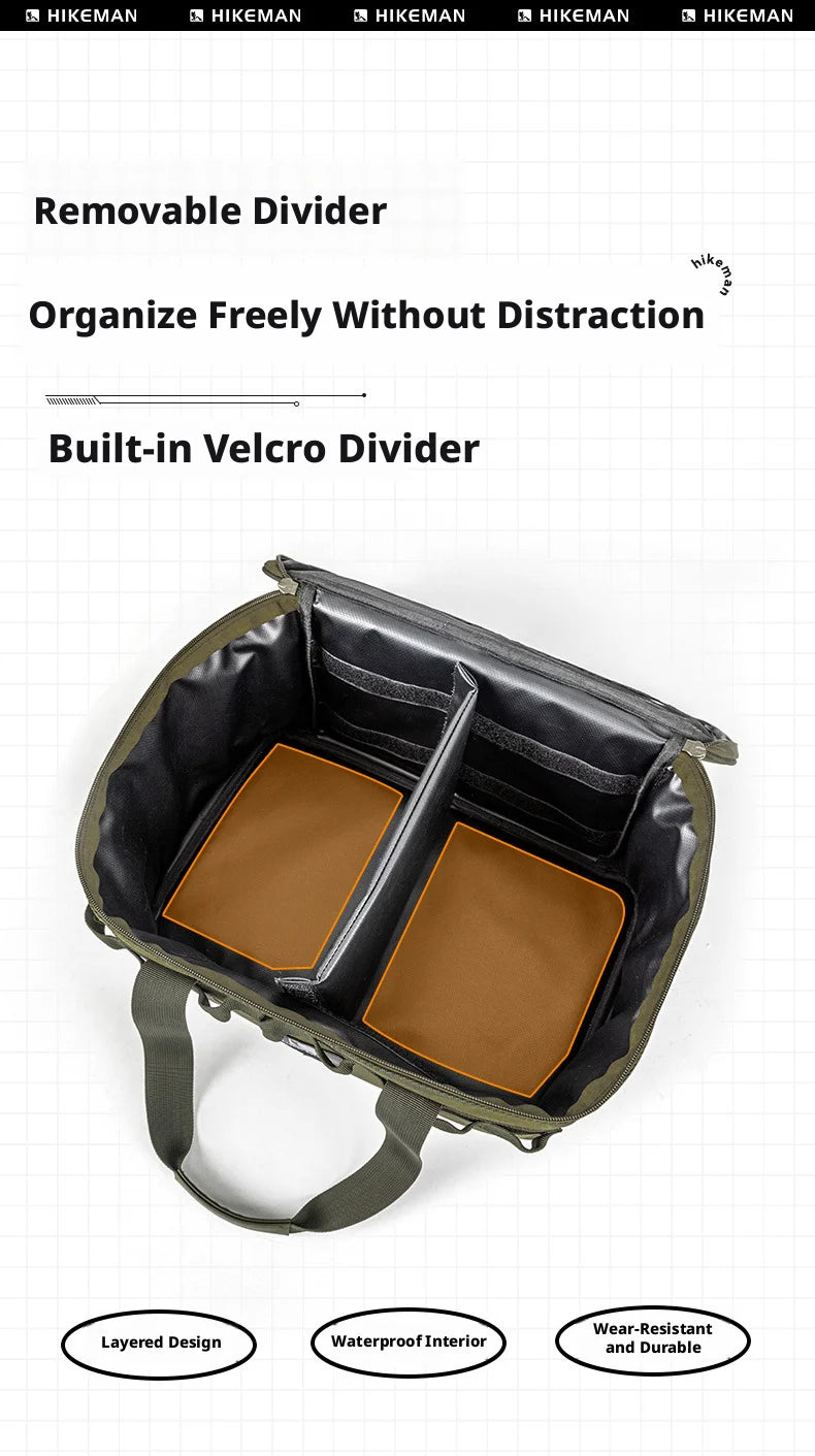 Hikeman Outdoor camping equipment storage bag large capacity portable, shockproof gas canisters cassette stoves and tools